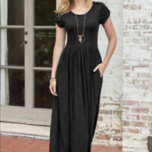 Matilda Jane womens long black dress with pockets